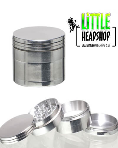 Silver 4 Piece Metal Grinder 50mm