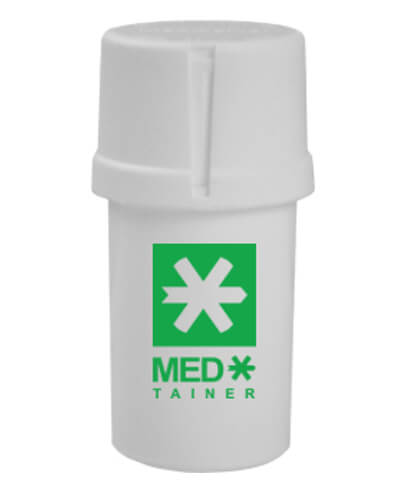 Medtainer Medx - Solid White W/Green Logo image 1