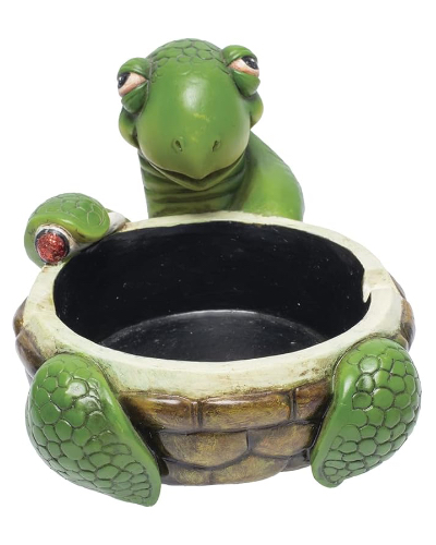 Resin Smoking Turtle Ashtray