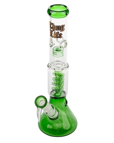 Thug Life Bouncer Green Glass Bong image 2
