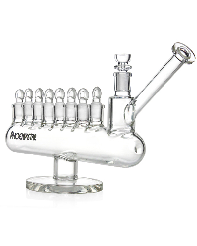 Phoenix Star Menorah Glass Bong 9 Holes image 1