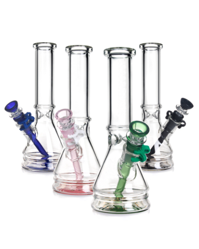 Phoenix Glass Beaker Bong With Keck Clip image 1