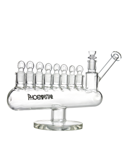 Phoenix Star Menorah Glass Bong 9 Holes image 2